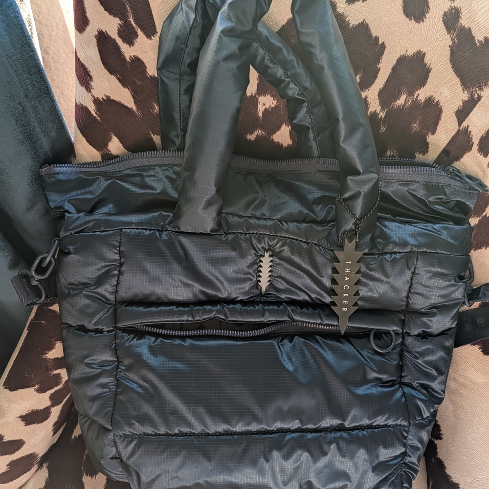 Thacker Blue Puffer Tote Bag